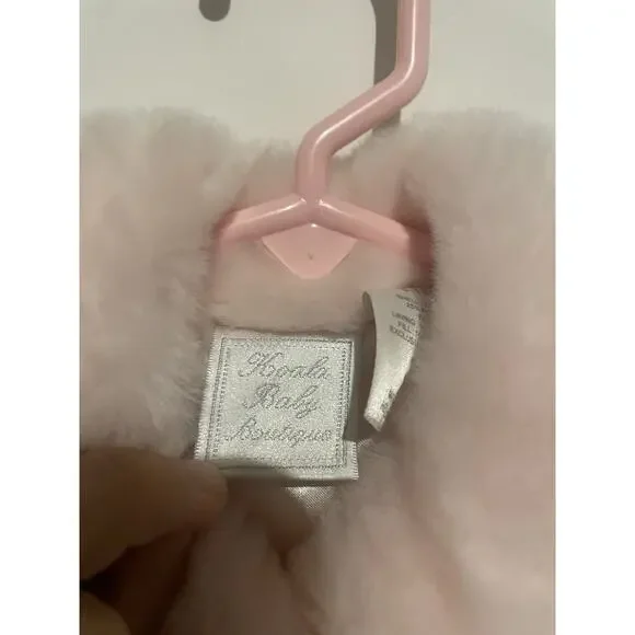 KoalaBaby Girls 0-3 Month Faux Fur Trim Coat - Picture 6 of 7